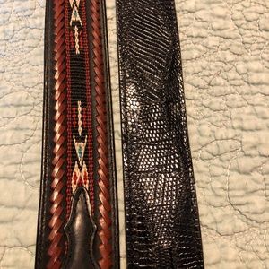 Men's Western Belts size 38" Nocona Genuine Lizard